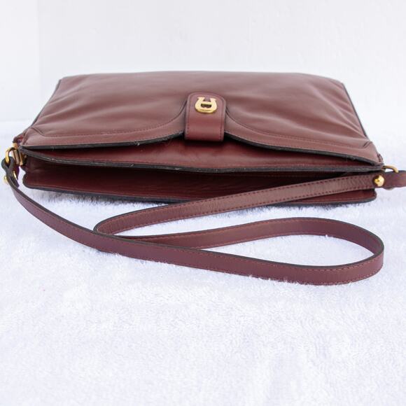 Vintage 90s Original ETIENNE AIGNER Oxblood Leather Purse Shoulder Bag Handbag - Picture 8 of 11